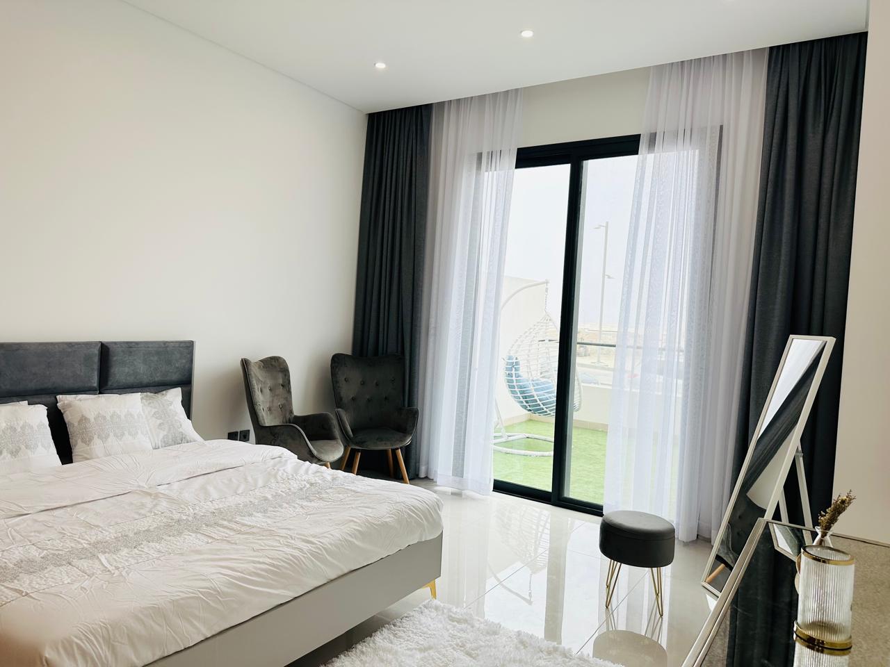 Sea View (Partial) Huge Balcony 1Bhk fully furnished at The Wave (Al Mouj) Lagoons Residence for Sale