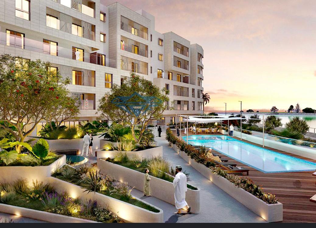 Sea View (Partial) Huge Balcony 1Bhk fully furnished at The Wave (Al Mouj) Lagoons Residence for Sale