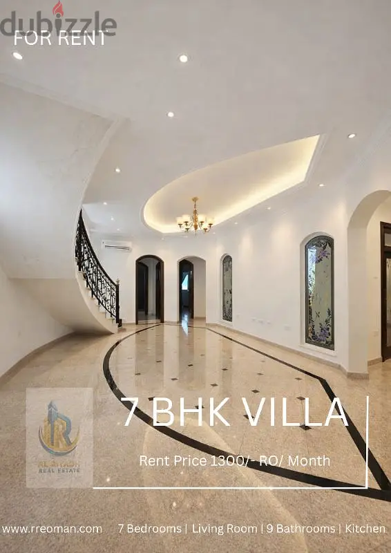 Luxury Villa in Azaiba for rent @ 1300/- RO
