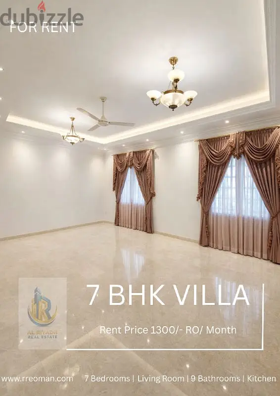 Luxury Villa in Azaiba for rent @ 1300/- RO