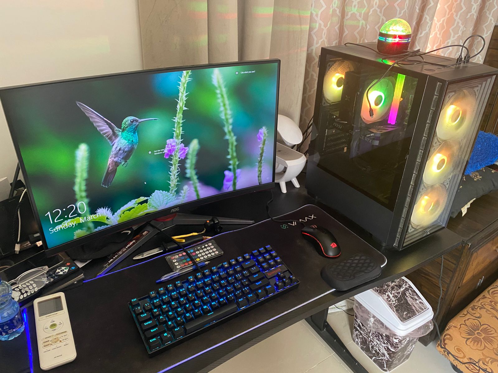 Gaming PC RTX 4060 مع شاشة 240Hz – يشغل Valorant / Warzone / Fortnite فوق 200 FPS – نظيف جداً