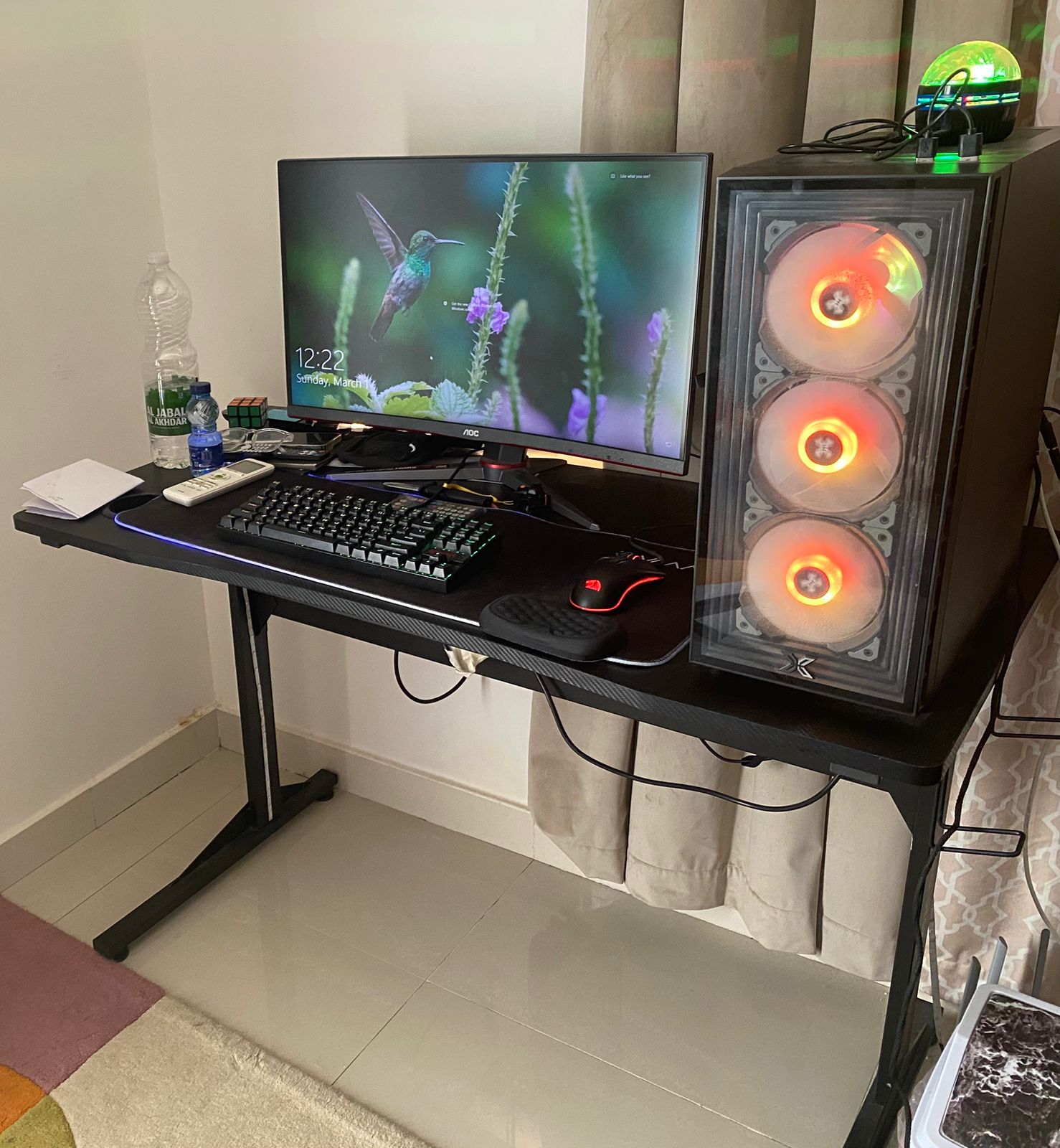 Gaming PC RTX 4060 مع شاشة 240Hz – يشغل Valorant / Warzone / Fortnite فوق 200 FPS – نظيف جداً