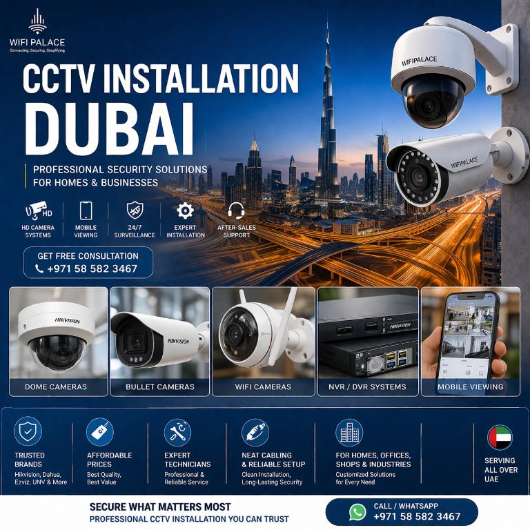 CCTV installation service in Dubai for homes and offices