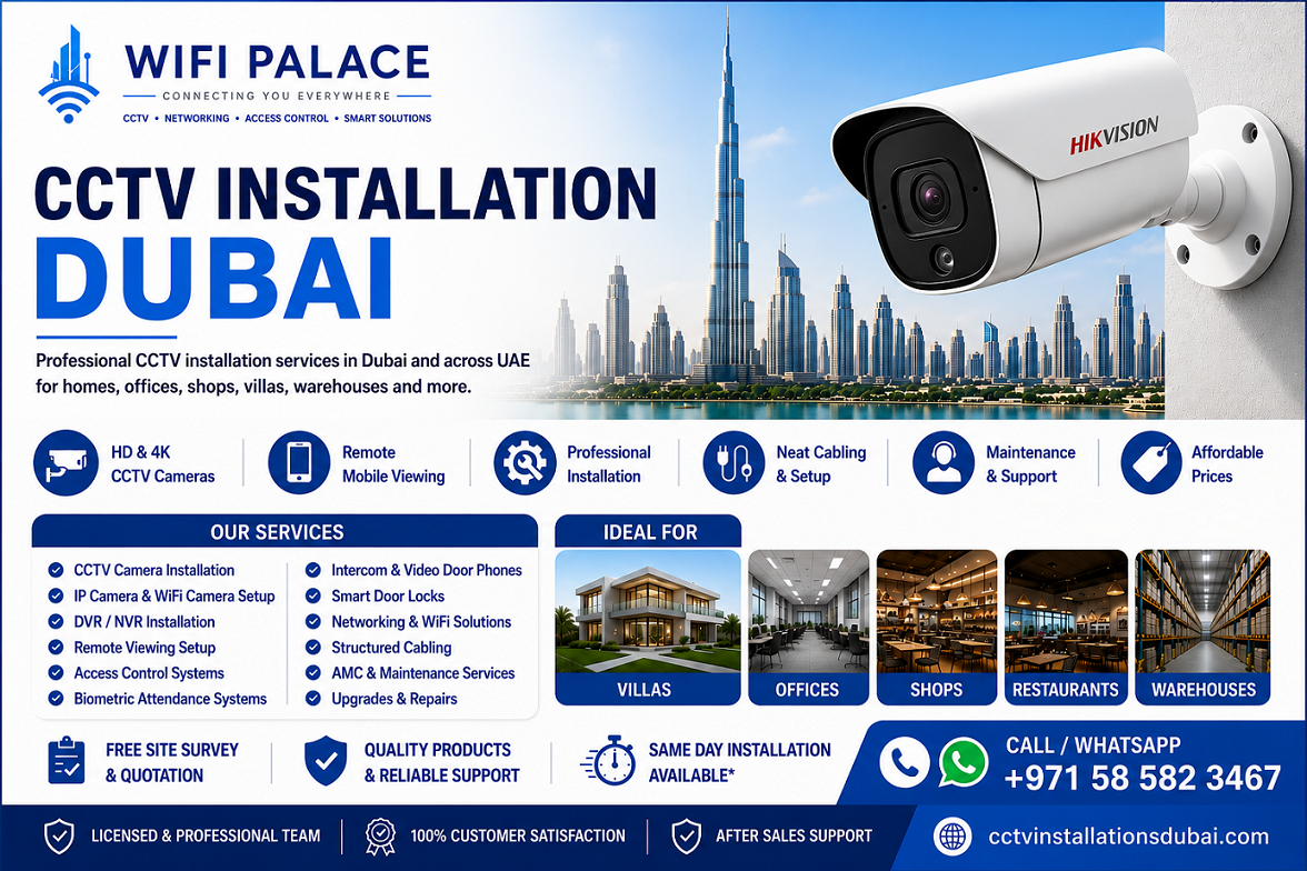 CCTV installation service in Dubai for homes and offices