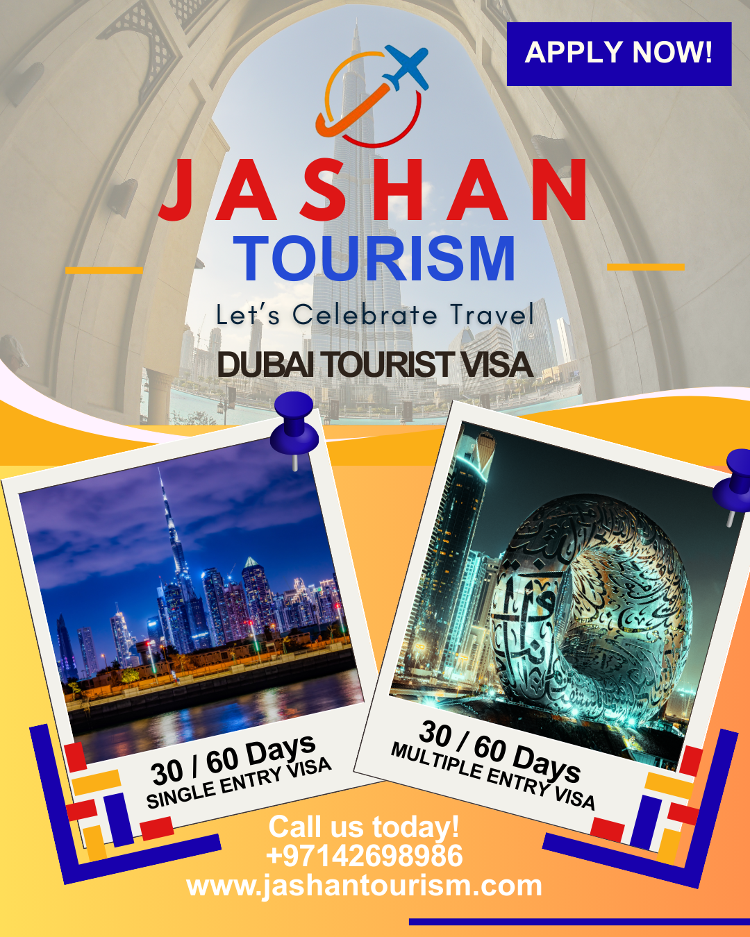 Dubai Tourist Visa Services – 30 & 60 Day UAE Visa by Jashan Tourism