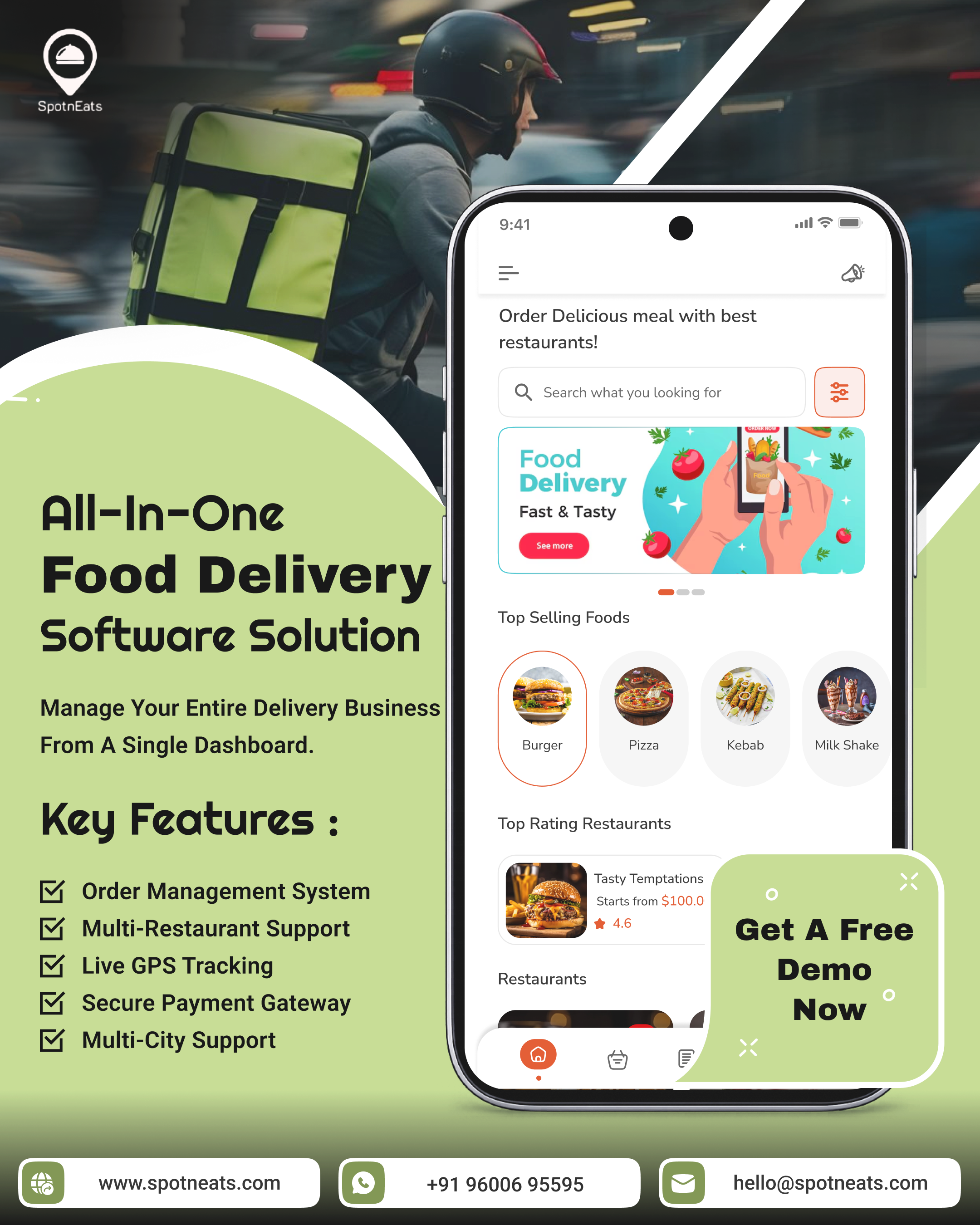 Grubhub Clone Software for Middle East Restaurant Businesses | SpotnEats