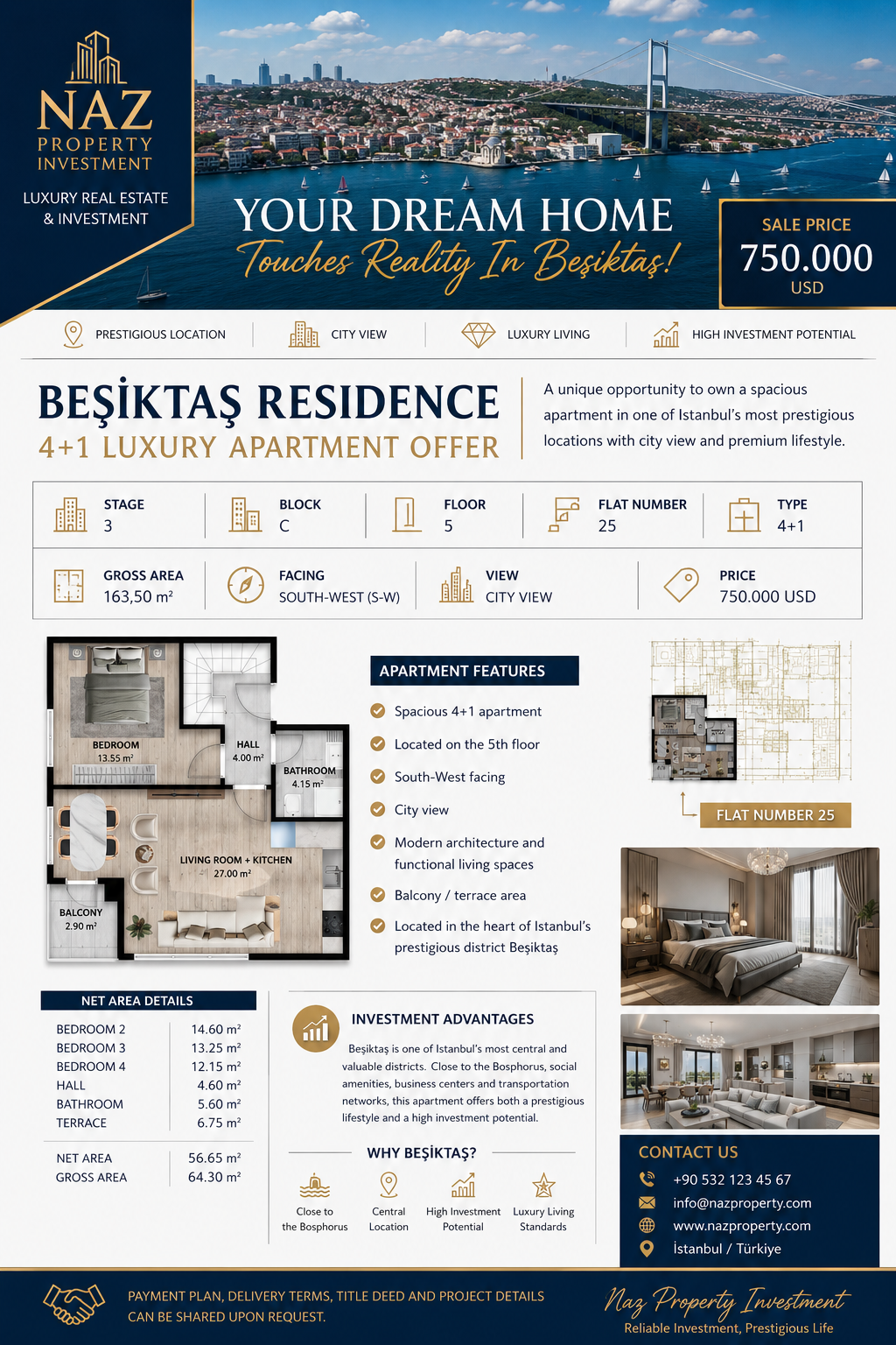 Beşiktaş the city center Zorlu Center 5 min to Metro station and peaceful life