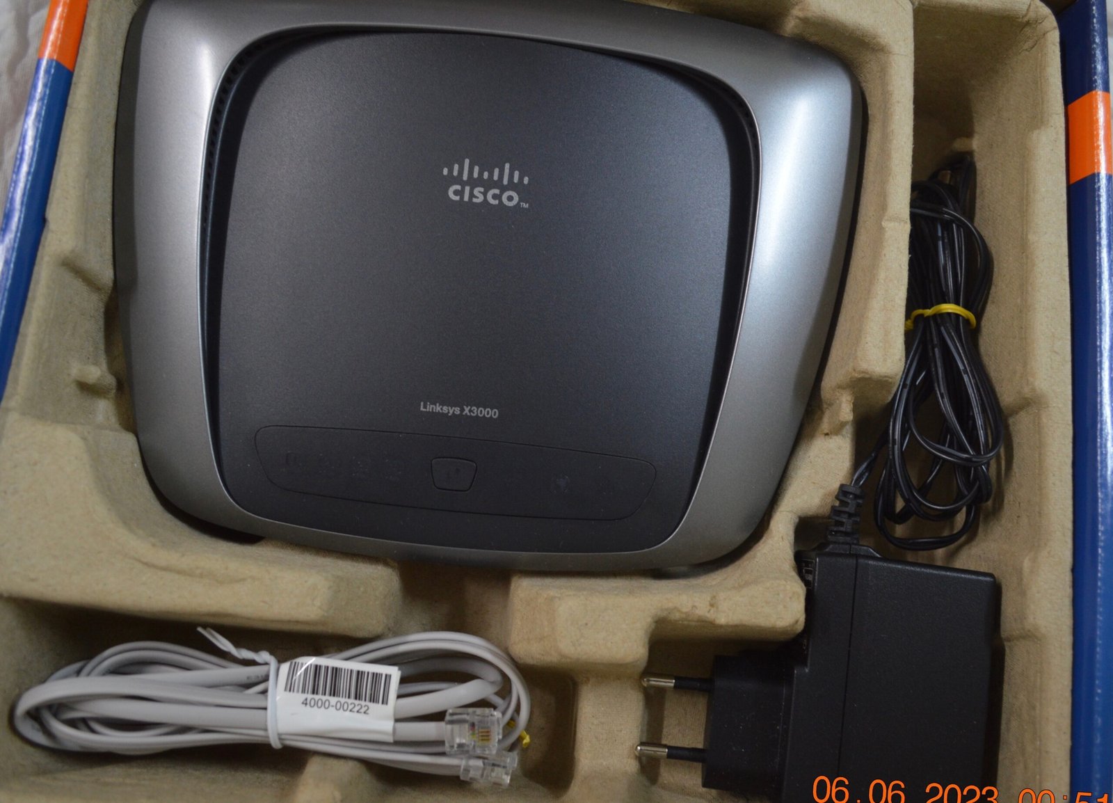 Linksys X3000 ADSL2+ Modem Router